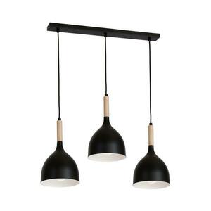 Csillár zsinóron NOAK WOOD 3xE27/15W/230V fekete/bükkfa 1193 kép