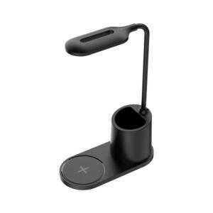 LED Asztali lámpa LED/3W/5V vezeték nélküli töltéssel fekete PDL1930B kép