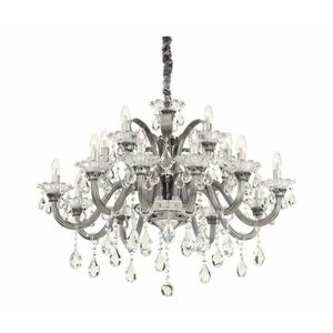 Ideal Lux - Kristály csillár láncon COLOSSAL 15xE14/40W/230V átm. 95 cm szürke 081526 kép