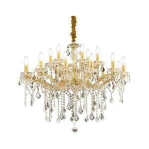 Ideal Lux - Kristály csillár láncon FLORIAN 18xE14/40W/230V átm. 86 cm arany 075181 kép