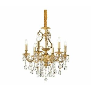 Ideal Lux - Kristály csillár láncon GIOCONDA 6xE14/40W/230V átm. 62 cm arany 060507 kép