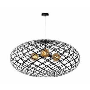 Lucide 21417/99/30 - Csillár zsinóron WOLFRAM 3xE27/60W/230V fekete 21417/99/30 kép