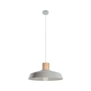 SL.0282 - Csillár zsinóron AFRA 1xE27/60W/230V szürke/natúr fa SL.0282 kép