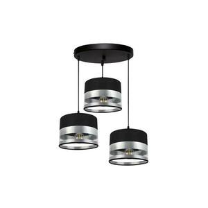 Csillár zsinóron MILO 3xE27/60W/230V ezüst/fekete 0346 kép