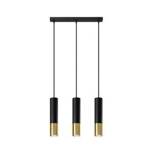 SL.0954 - Csillár zsinóron LOOPEZ 3xGU10/10W/230V fekete/arany SL.0954 kép