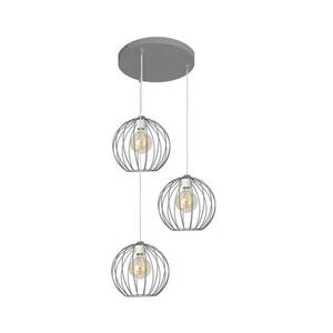 Csillár zsinóron MERCURE 3xE27/15W/230V szürke W-KD 1388/3 GR kép