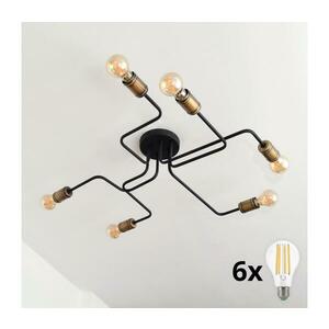 LED Felületre szerelhető csillár TUBE 6xE27/15W/230V P-1924/6 BK+AB kép