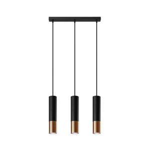 SL.0948 - Csillár zsinóron LOOPEZ 3xGU10/10W/230V fekete/réz SL.0948 kép