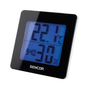 Sencor - Meteorológiai állomás LCD kijelzővel és ébresztőórával 1xAA fekete 35049710 kép