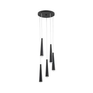 Argon 2103 - Csillár zsinóron HOLLYWOOD 5xE14/7W/230V fekete 2103 kép