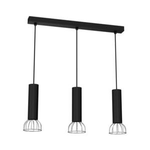 Csillár zsinóron DANTE 3xGU10/25W/230V fekete/fényes króm MLP7360 kép