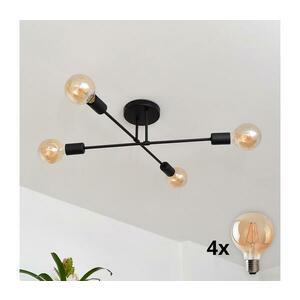 LED Felületre szerelhető csillár CAMBRIDGE 4xE27/8W/230V fekete W-2022/4 BK/H kép