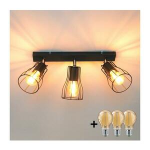 LED Spotlámpa TUBE II 3xE27/15W/230V fekete R-L 1924/3K BK kép