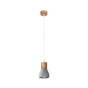 SL.0964 - Csillár zsinóron QUBIC 1xE27/60W/230V beton/fa szürke SL.0964 kép