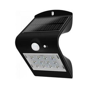 LED Napelemes érzékelős fali lámpa LED/1.5W/3, 7V IP65 fekete 8277 kép