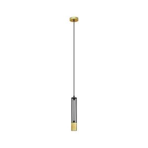LED Csillár zsinóron BARS 1xGU10/4, 8W/230V fekete/arany W-KM 1115/1 GO+BK+GO kép