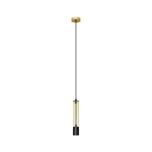 Csillár zsinóron BARS 1xGU10/20W/230V arany/fekete W-KM 1115/1 BK+GO+BK kép