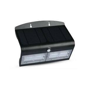 LED Napelemes fali lámpa érzékelővel LED/7W/3, 7V 4000K IP65 fekete 8279 kép