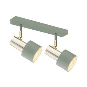 Argon 0926 - Spotlámpa DORIA 2xE27/15W/230V zöld/sárgaréz 0926 kép