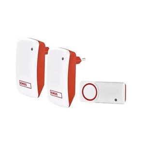 KÉSZLET 2x Vezeték nélküli aljzatos ajtócsengő 230V IP44 P5750.2R kép