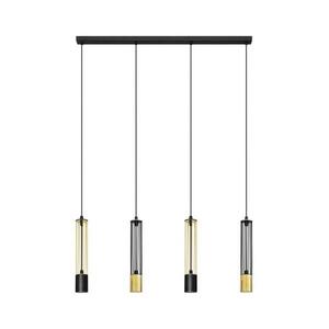 LED Csillár zsinóron BARS 4xGU10/4, 8W/230V fekete/arany W-L 1115/4 BK+GO MIX kép