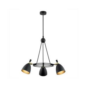 Argon 6149 - Csillár rúdon CHARLOTTE 3xE27/15W/230V fekete/arany 6149 kép