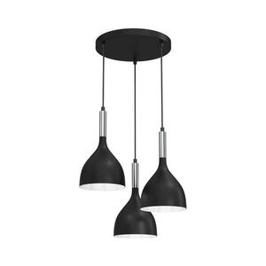 Csillár zsinóron NOAK 3xE27/15W/230V fekete/króm 3895 kép