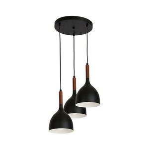 Csillár zsinóron NOAK WOOD 3xE27/15W/230V fekete/bükkfa 1390 kép