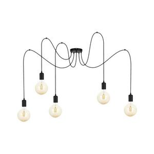 Csillár zsinóron MIROS 5xE27/60W/230V pók fekete 0063 kép