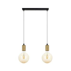 Csillár zsinóron MIROS 2xE27/60W/230V fekete/arany 0254 kép