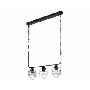 Csillár láncon MORGAN 3xE27/60W/230V fekete/króm LM-3.157/CHROM kép