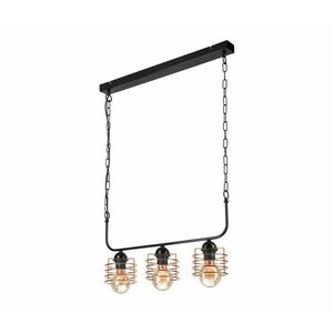 Csillár láncon MORGAN 3xE27/60W/230V fekete/réz LM-3.157/MIEDŹ kép