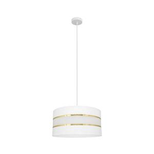 Csillár zsinóron HELEN 1xE27/15W/230V á. 40 cm fehér/arany W-KM 0804/1 WT+GO+MAT kép