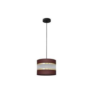 Csillár zsinóron HELEN 1xE27/15W/230V á. 20 cm barna/fekete/arany W-KM 0801/1 BK-B +BR+GO+MAT kép