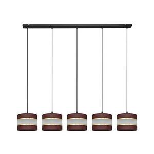 Csillár zsinóron HELEN 5xE27/15W/230V barna/fekete/arany W-L 0801/5 BK-B +BR+GO+MAT kép