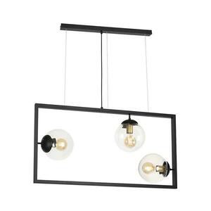 103002 - Csillár zsinóron REY 3xE27/7W/230V fekete 103002 kép