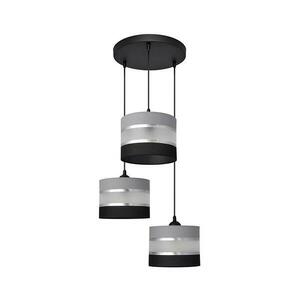 Csillár zsinóron HELEN 3xE27/15W/230V fekete/szürke/ezüst W-KD 0801/3 BK-B +GR+SL+MAT+BK kép