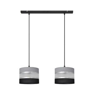Csillár zsinóron HELEN 2xE27/15W/230V fekete/szürke/ezüst W-L 0801/2 BK-B +GR+SL+MAT+BK kép