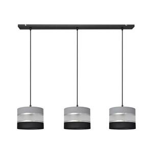 Csillár zsinóron HELEN 3xE27/15W/230V fekete/szürke/ezüst W-L 0801/3 BK-B +GR+SL+MAT+BK kép