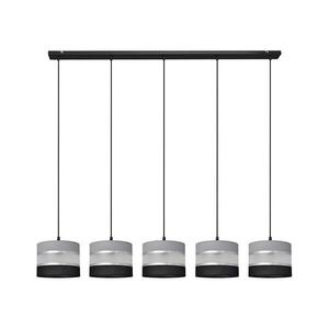 Csillár zsinóron HELEN 5xE27/15W/230V fekete/szürke/ezüst W-L 0801/5 BK-B +GR+SL+MAT+BK kép