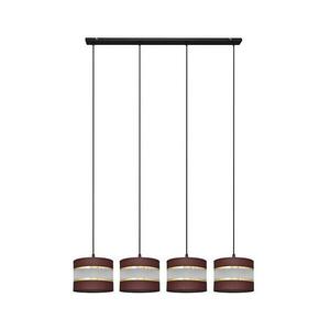 Csillár zsinóron HELEN 4xE27/15W/230V barna/fekete/arany W-L 0801/4 BK-B +BR+GO+MAT kép