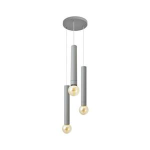 Csillár zsinóron TUBA 3xE27/15W/230V szürke W-KD 1117/3 GR kép