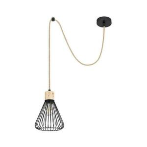 Rabalux 3148 - Csillár zsinóron FARFALLE 1xE27/40W/230V fekete/bükk 3148 kép