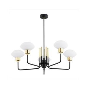 Argon 2128 - RAVELLO 5xE14/15W/230V fekete/arany csillár rúdon 2128 kép
