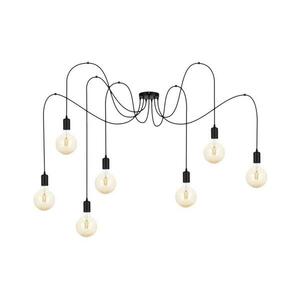 Csillár zsinóron MIROS 7xE27/60W/230V pók fekete 0064 kép