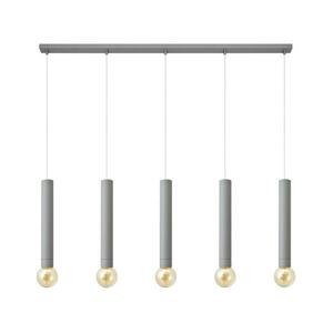 Csillár zsinóron TUBA 5xE27/15W/230V szürke W-L 1117/5 GR kép