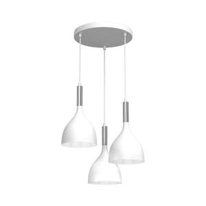 Csillár zsinóron NOAK 3xE27/15W/230V fehér/króm 3901 kép