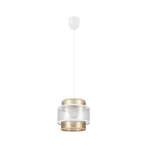 Csillár zsinóron GABI 1xE27/60W/230V arany/fehér á. 20 cm 0837 kép