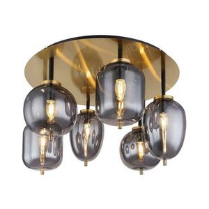 Globo 15345-6DMM - Felületre szerelhető csillár BLACKY 6xE14/40W/230V sárgaréz 15345-6DMM kép