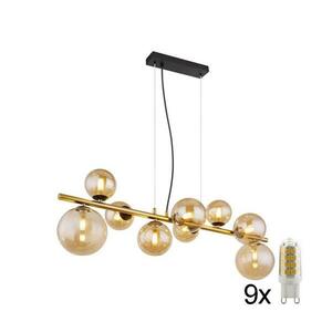 Globo 56135-9H - LED Csillár zsinóron RIHA 9xG9/3W/230V sárgaréz 56135-9H kép
